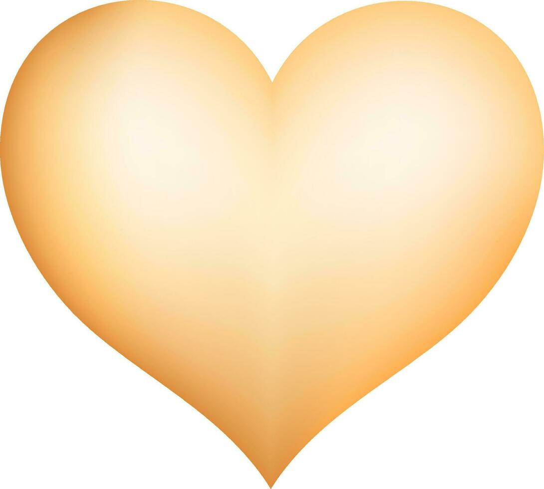 Illustration von ein glänzend golden Herz. vektor