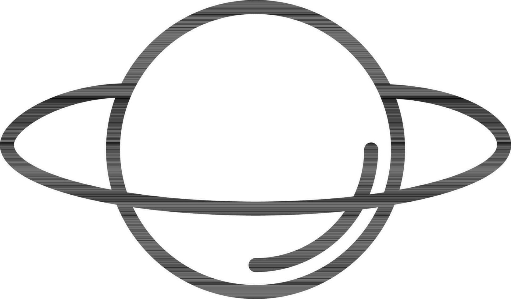 eben Stil Planet Symbol. vektor