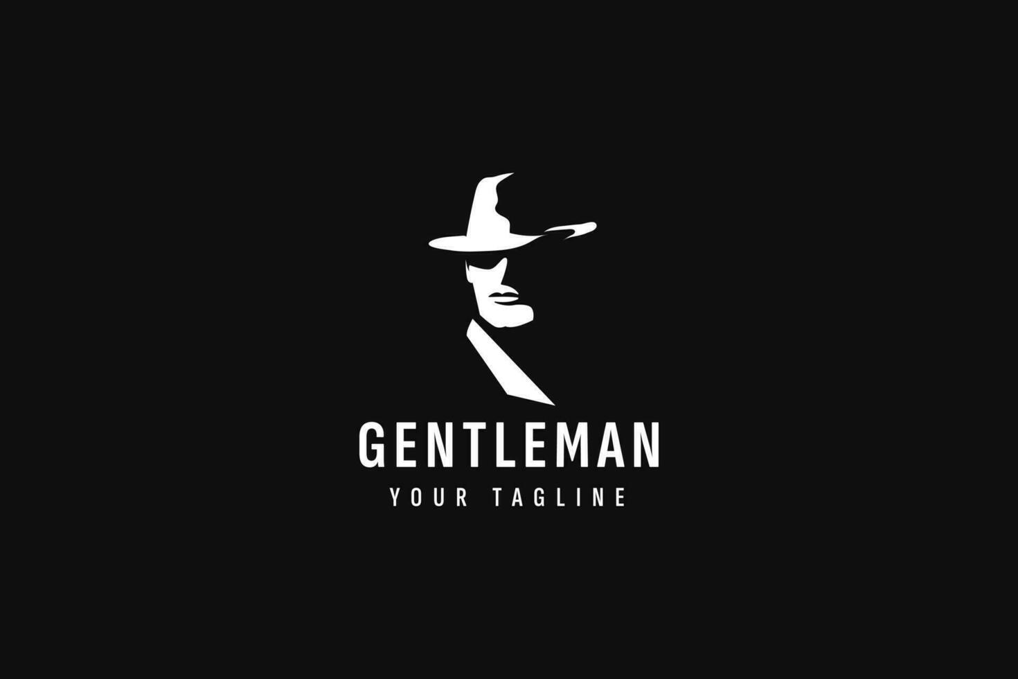 Gentleman Logo Vektor Symbol Illustration