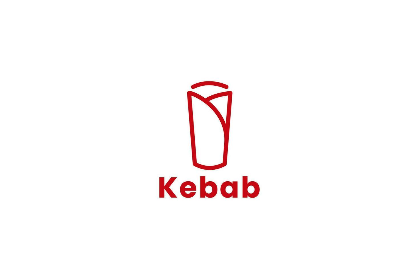 kebab logotyp vektor ikon illustration