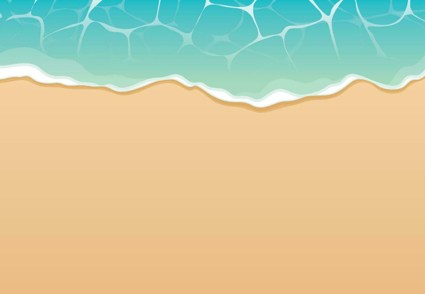 Hallo Sommer- Strand oben Aussicht Reise und Ferien Hintergrund. verwenden zum Banner Vorlage, Gruß Karte, Einladung, Meer und Sand Poster. vektor