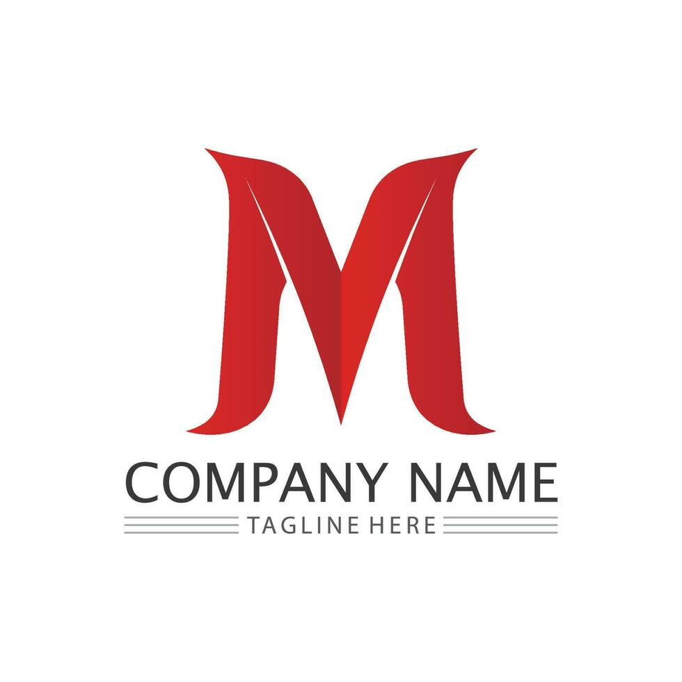 m Brief Logo Design Vektor Identität Symbol Zeichen