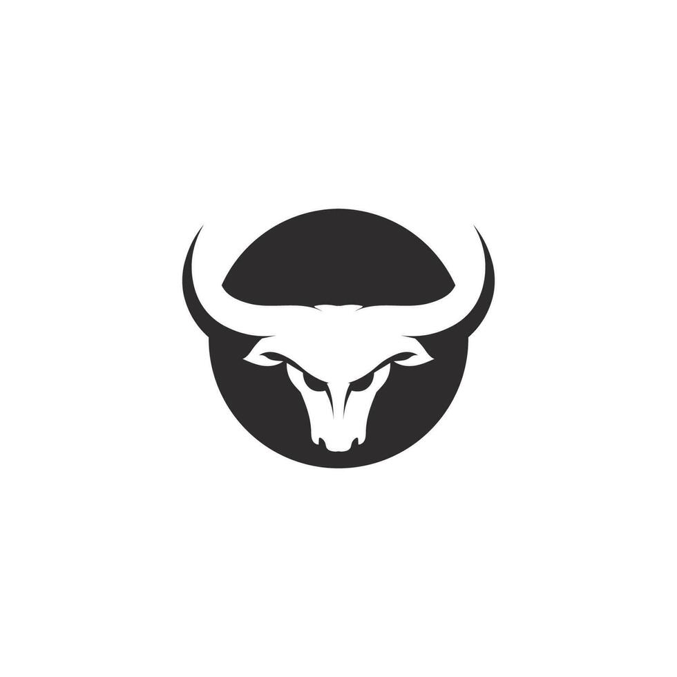 bull horn och buffalo logotyp och symboler mall ikoner app vektor