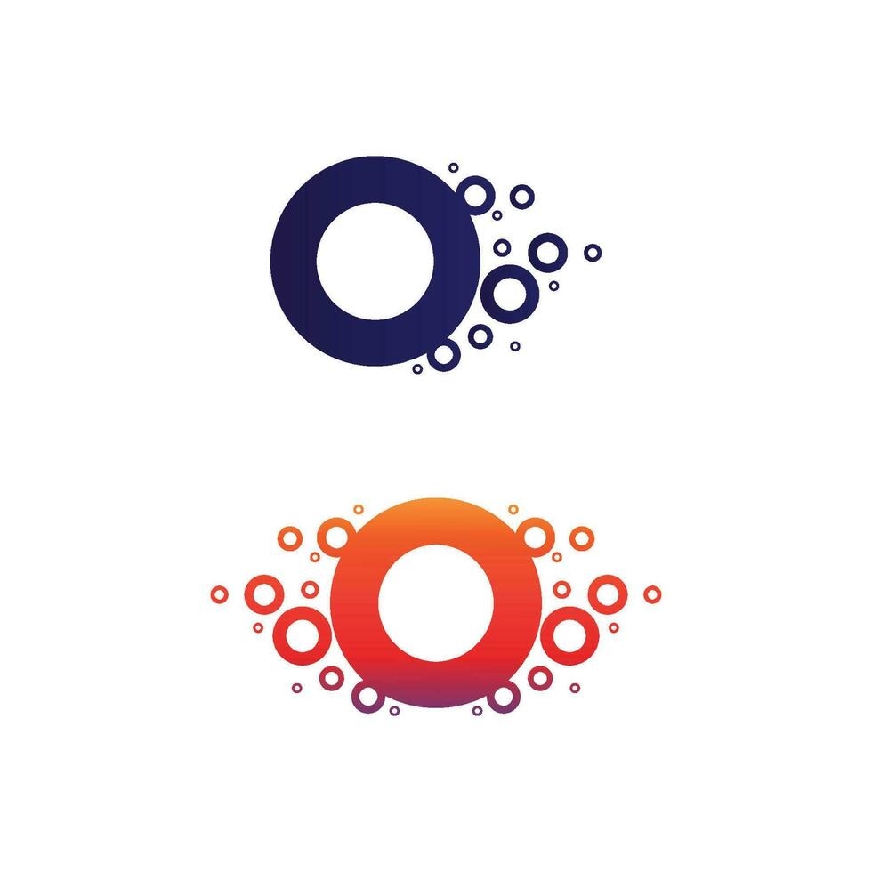 o Logo-Business-Technologie-Kreis-Logo und Symbole Vektor-Design-Grafik vektor