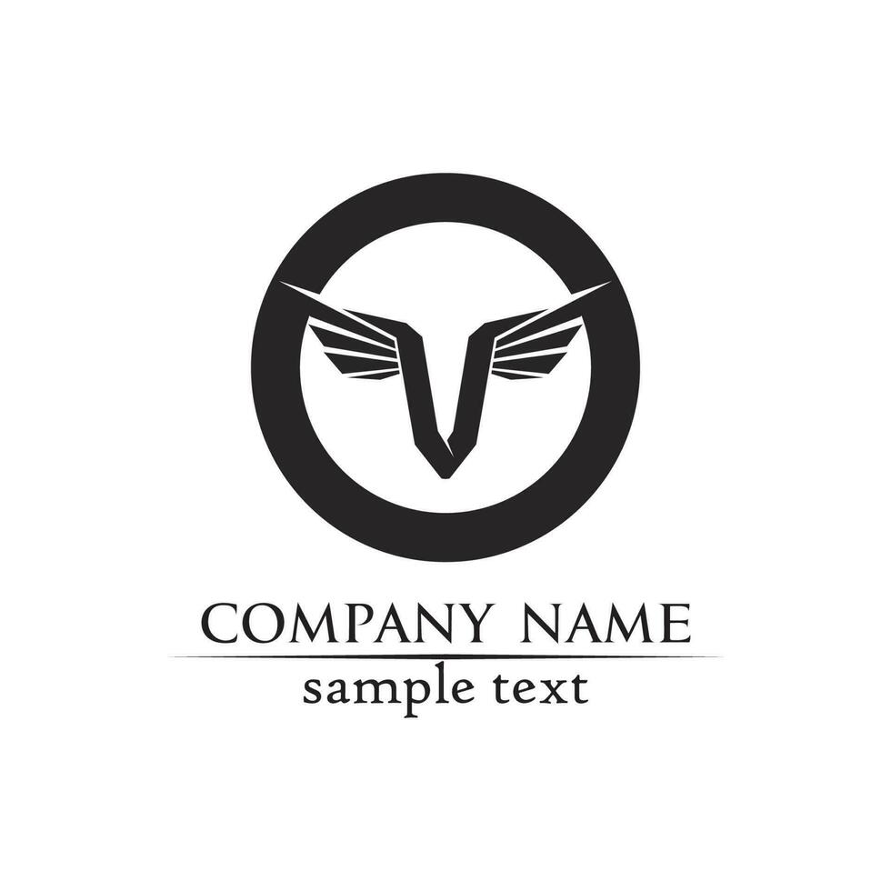 Falcon Wings Logo Vorlage Vektor Icon Logo Design App