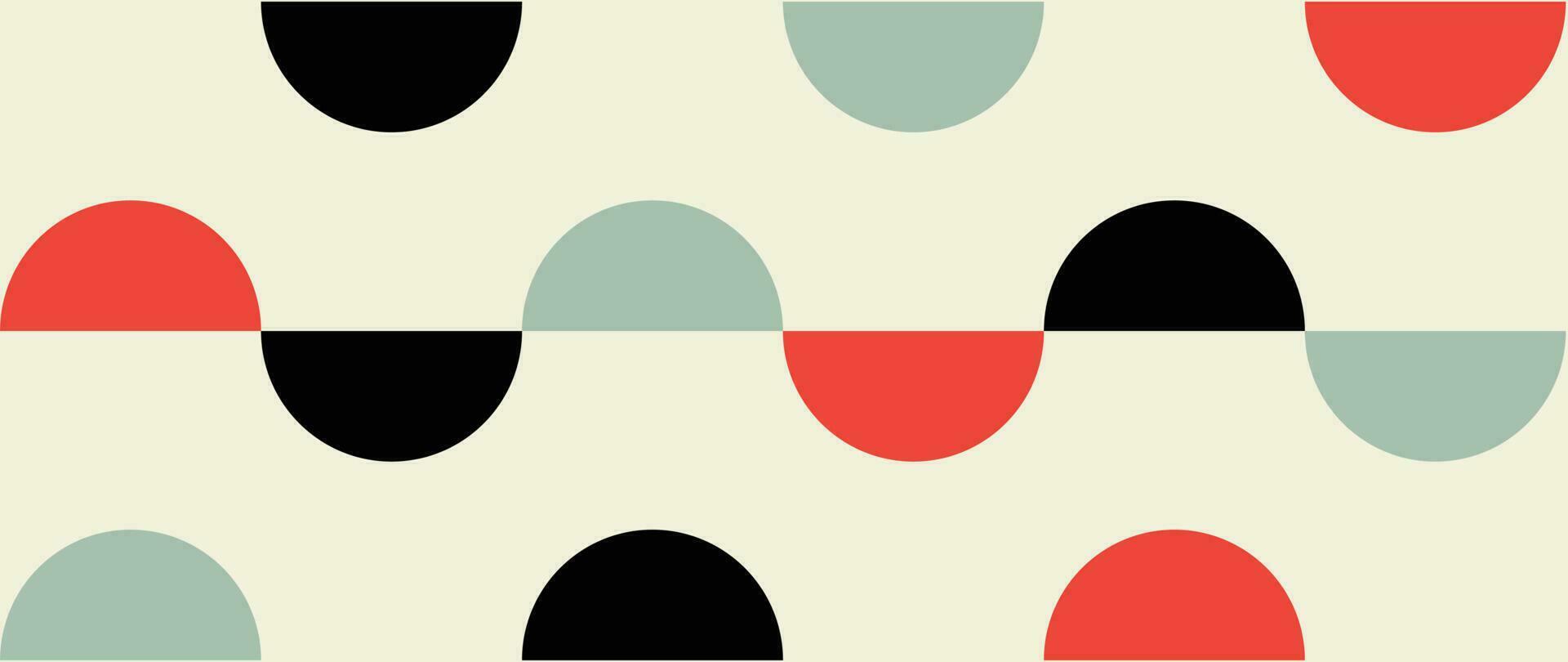 geometrisch Muster Element. abstrakt Hintergrund Design mit Kreis, halb Kreis gestalten im - - bunt. minimal und modisch Illustration perfekt zum Dekor, Abdeckung, drucken. vektor