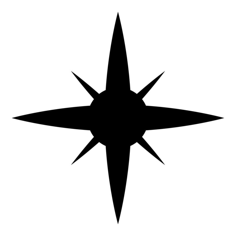 stjärna gnista ikon svart Färg vektor illustration bild platt stil