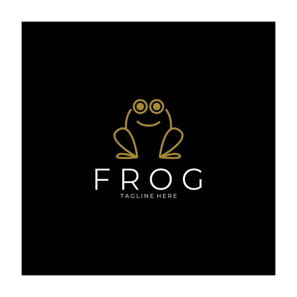 Frosch Logo einfach Vektor Design Vorlage