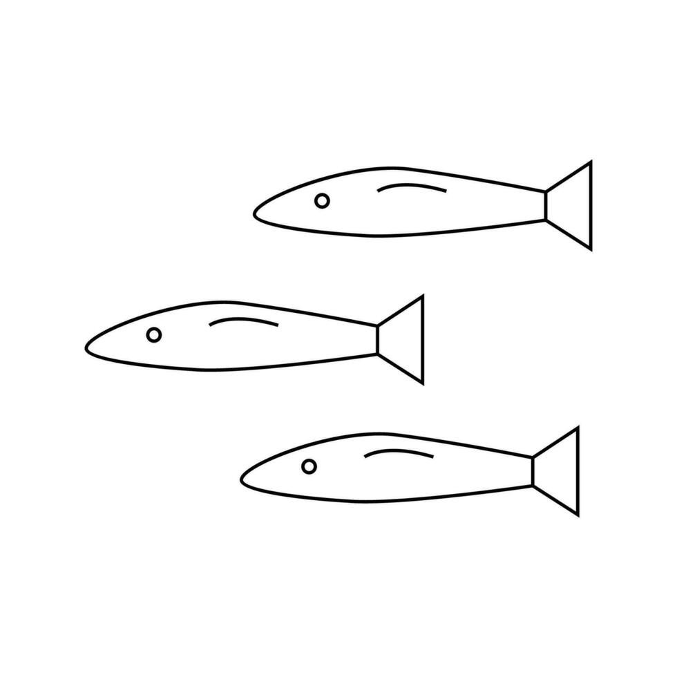 Vektor Illustration von Meer Fisch im Gekritzel Stil