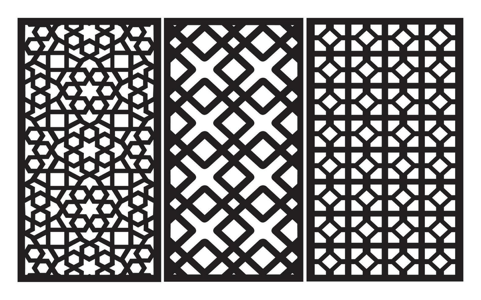 dekorativ blommig mönster, geometrisk mall för cnc laser skärande vektor