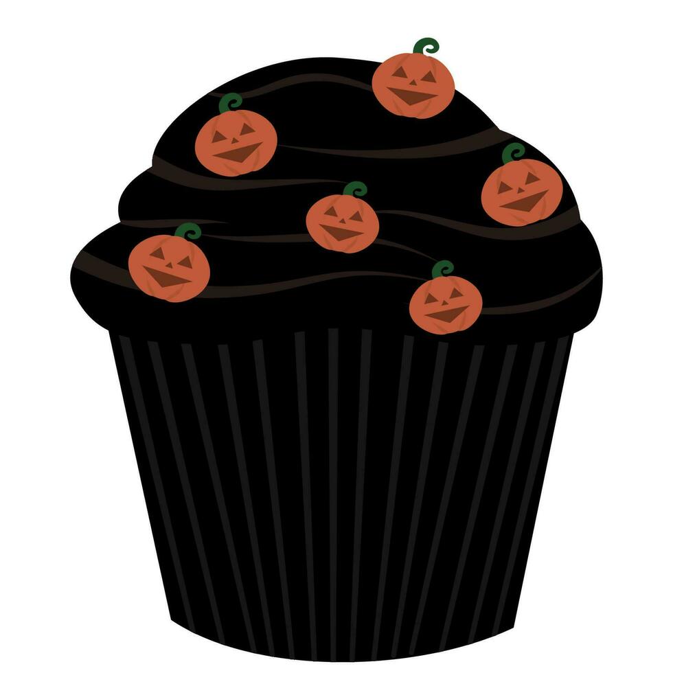 halloween muffin pumpa vektor