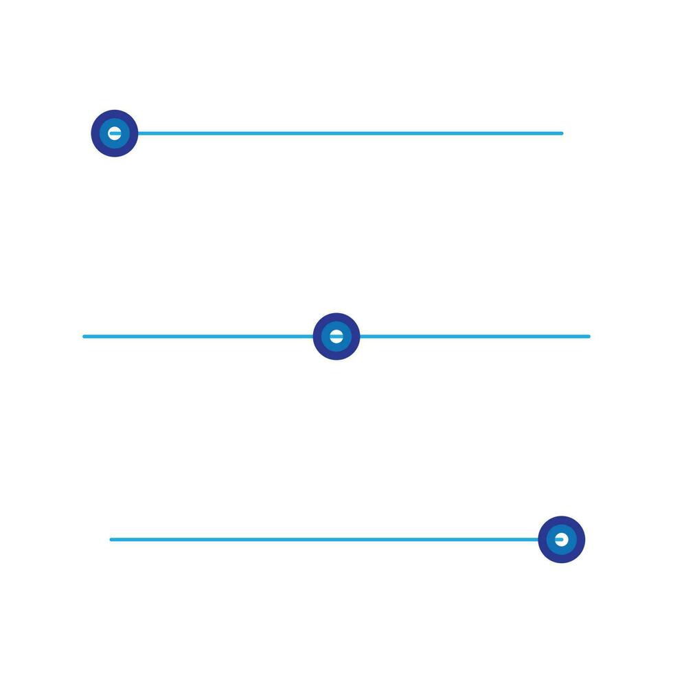 uppsättning av horisontell rader, inställningar ikon på vit bakgrund, linje stil, redigerbar vektor, platt design, riktning symbol, vektor illustration.