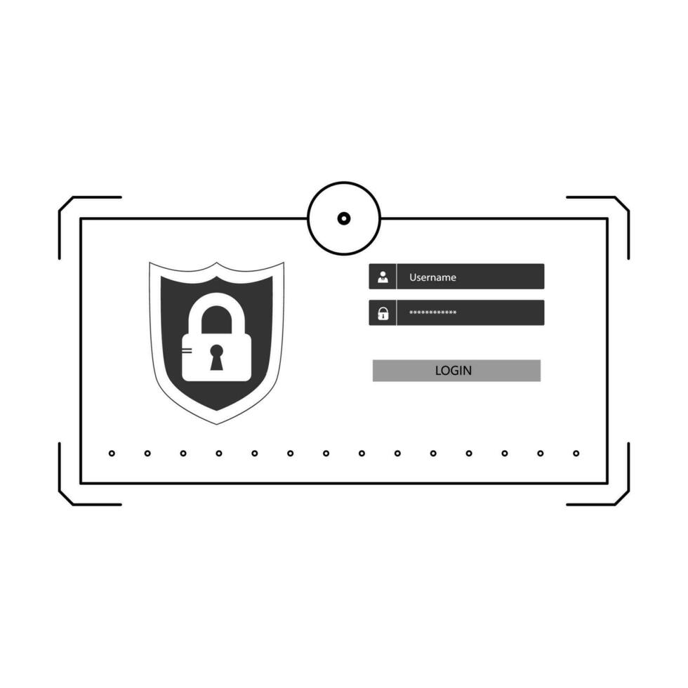 Passwort Symbol Vektor. Schutz Illustration unterzeichnen. Sicherheit Symbol oder Logo. Sicherheit System, Anmeldung und Passwort Schutz, Anmeldung und Passwort Vektor Symbol.