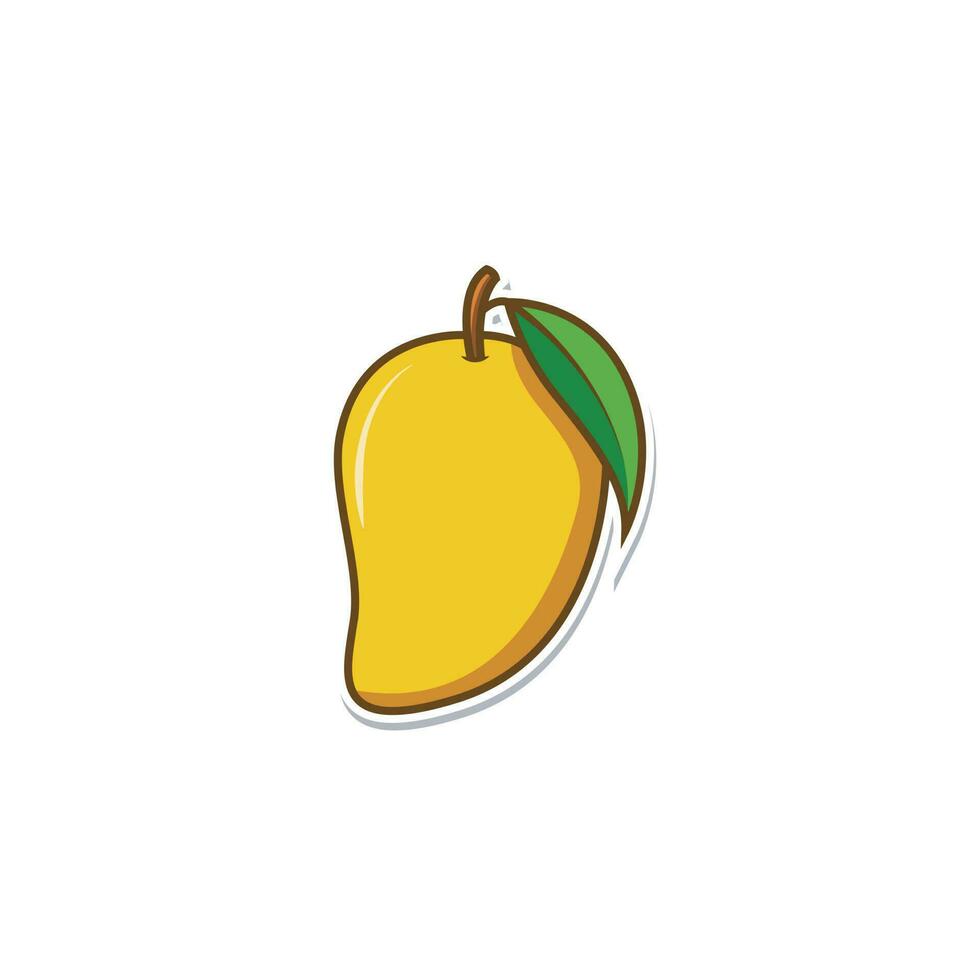 Mango Obst Symbol, Mango Vektor Logo Design.