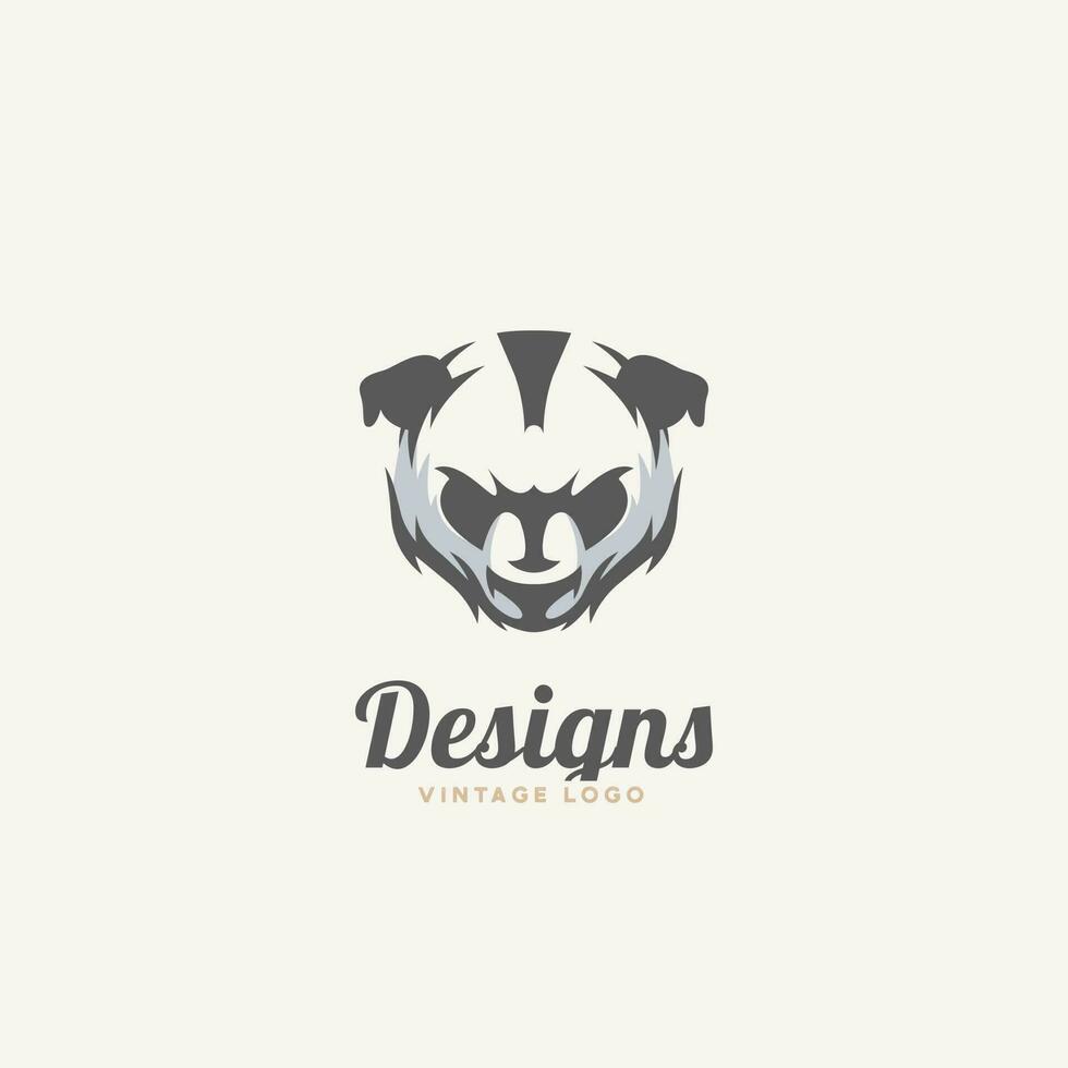 Panda Kopf Vektor Logo Inspiration
