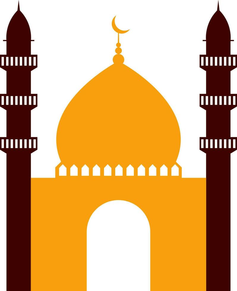 platt illustration av moskén. vektor