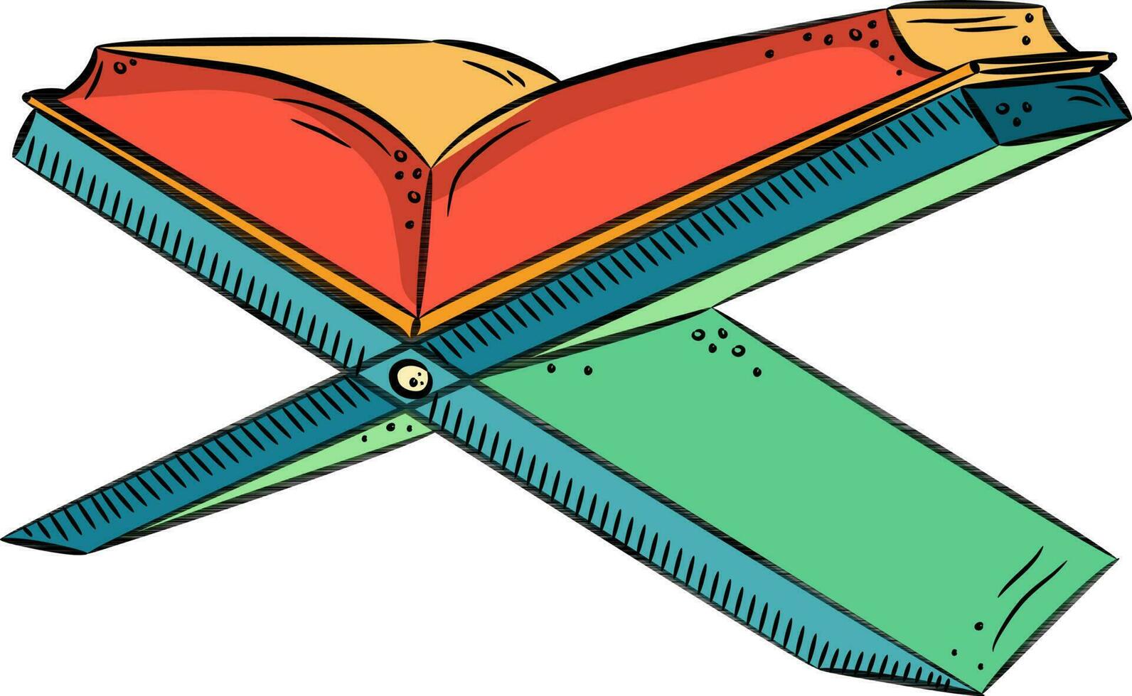 illustration av islamic helig bok, koranen. vektor