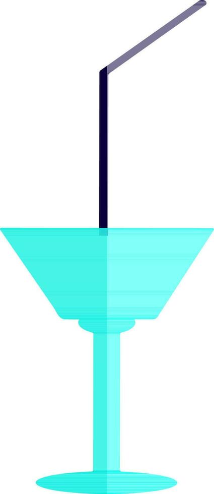 cocktail glas ikon med rör för lyx begrepp. vektor