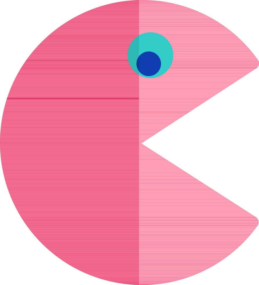 Illustration von Pacman Videospiel Symbol zum spielen. vektor