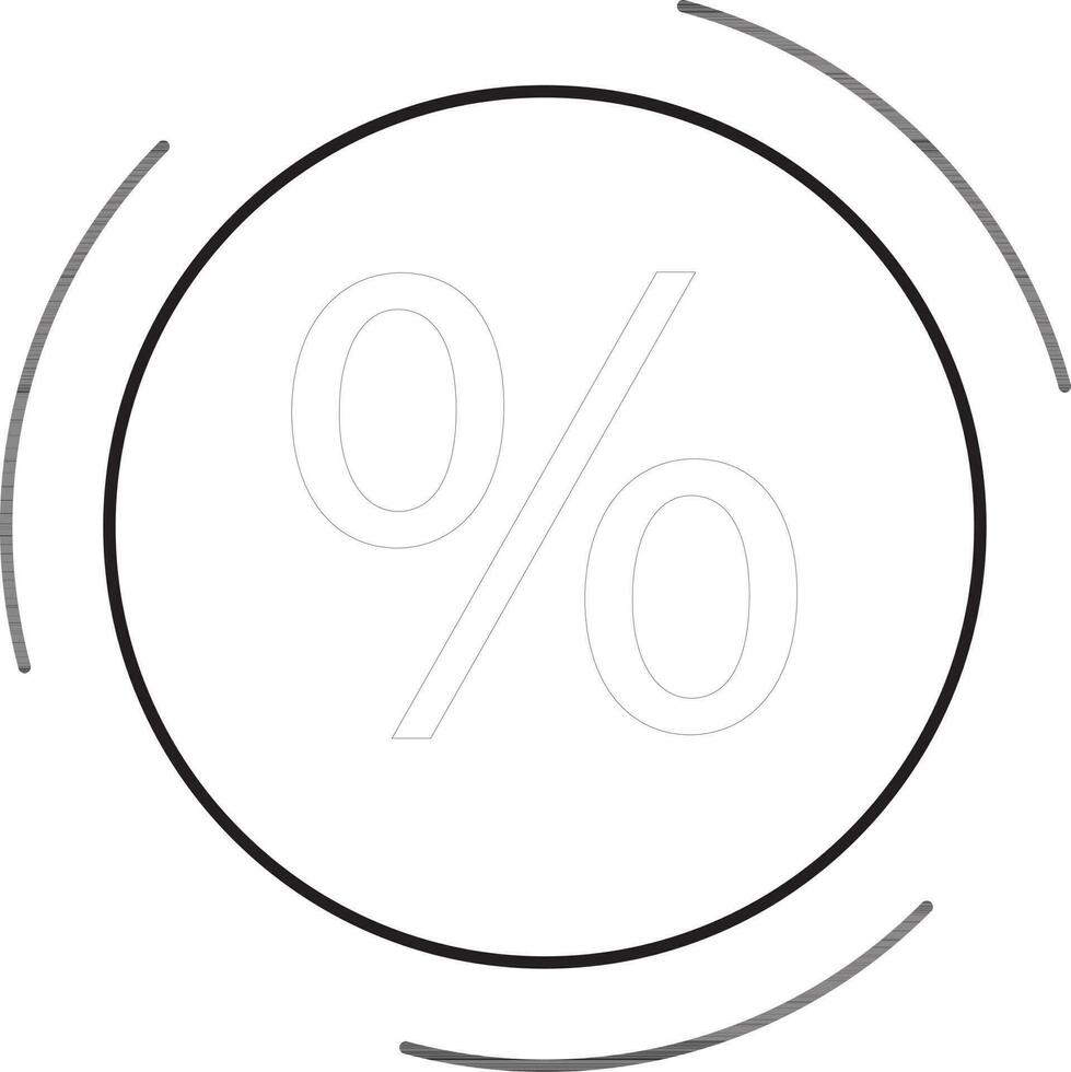 vektor procent tecken eller symbol.