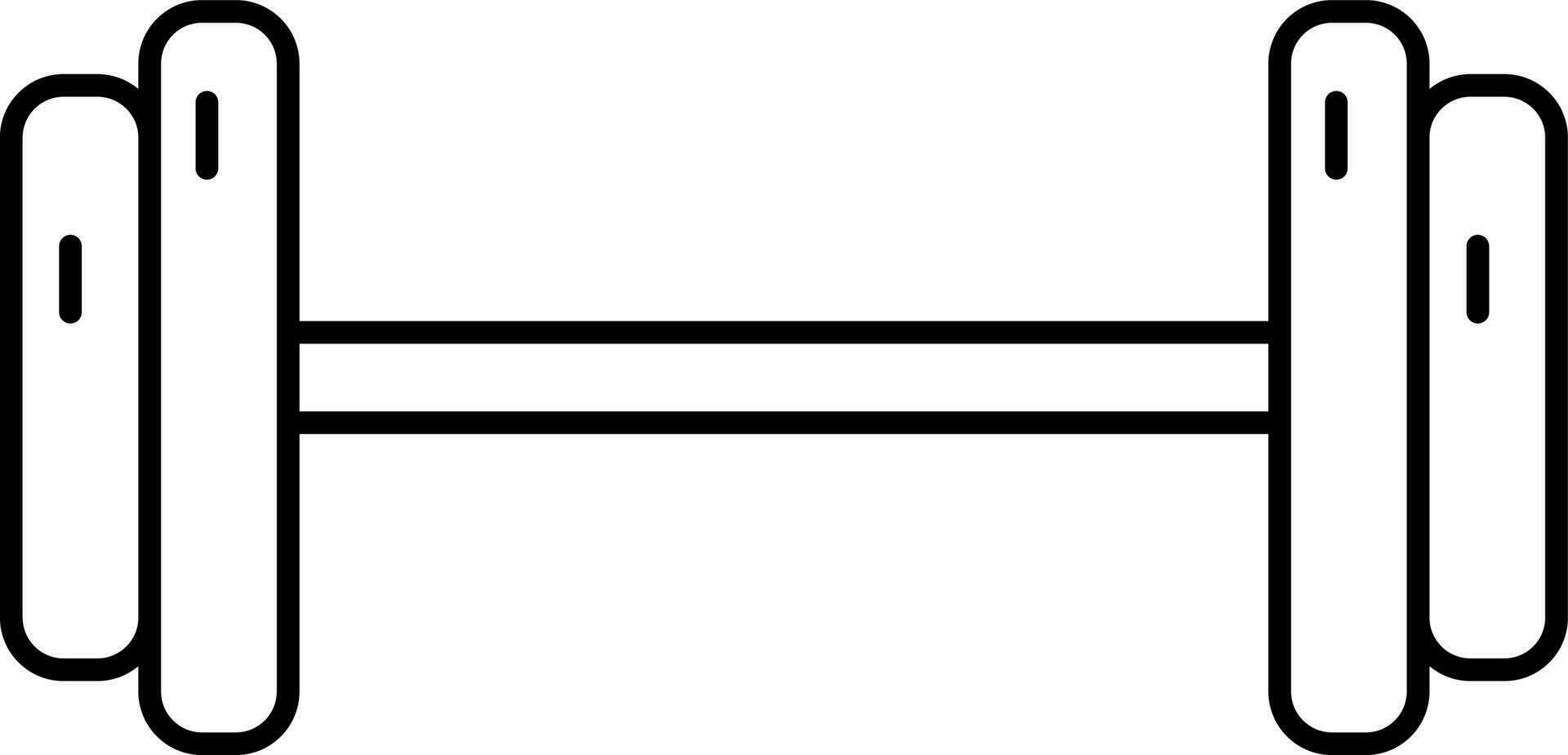 linjekonst illustration av hantel. vektor
