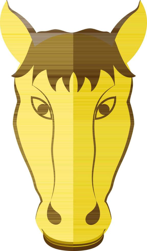 häst huvud ikon för kinesisk zodiaken i halv skugga. vektor