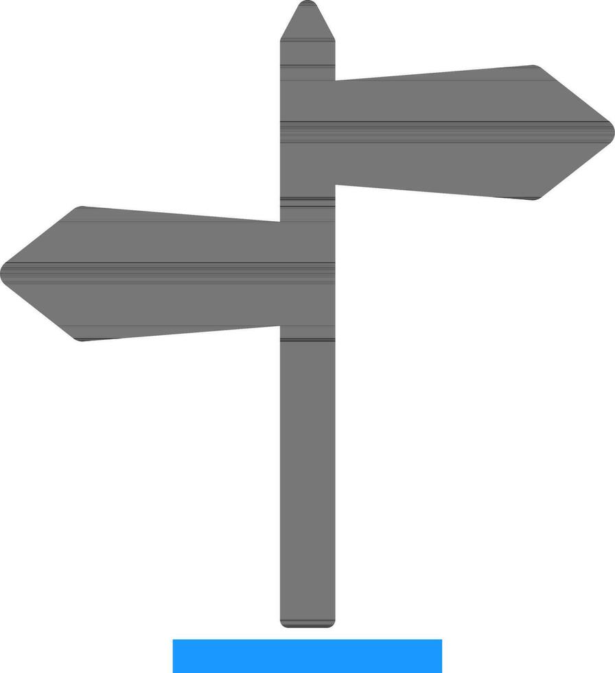 platt tecken eller symbol av väg riktning styrelse. vektor