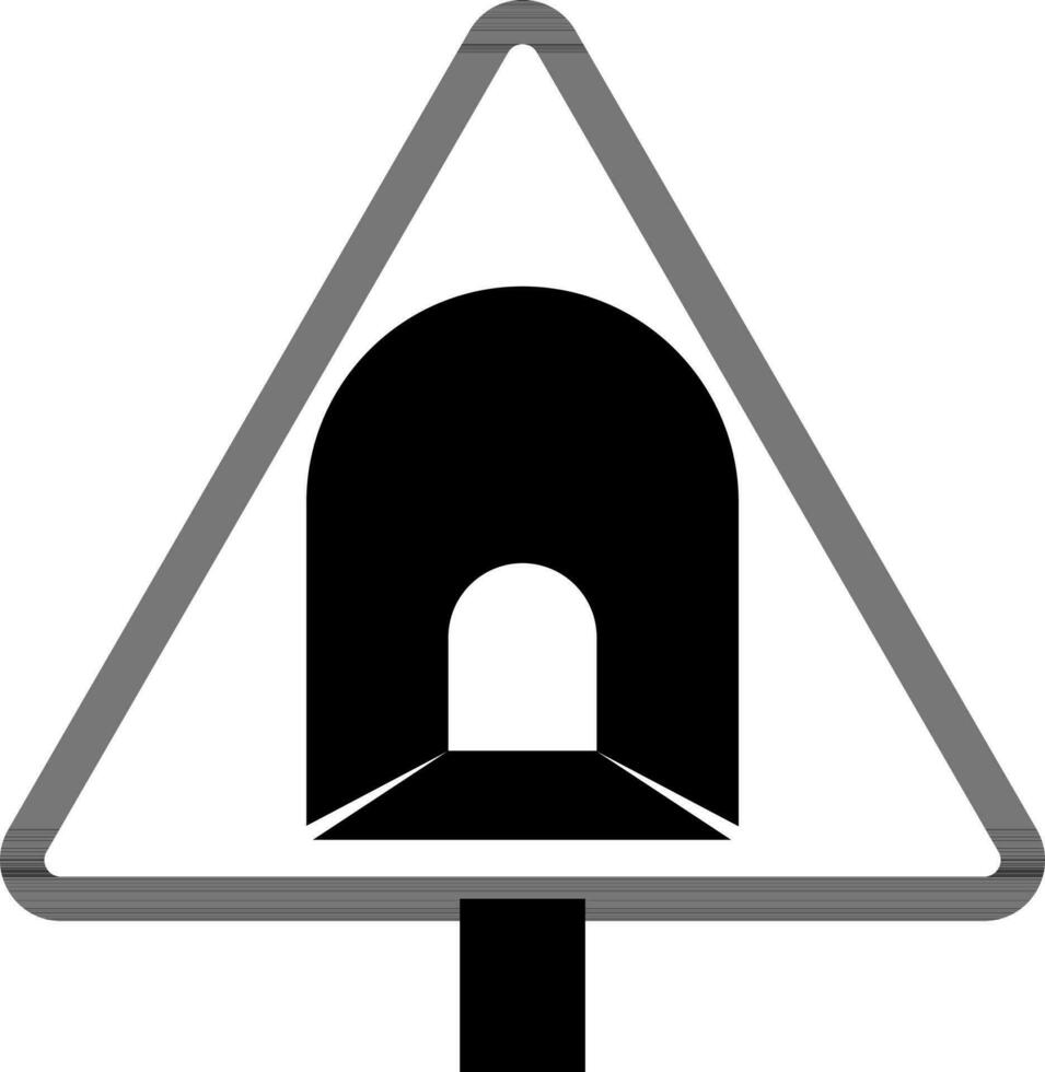 Tunnel Symbol auf der Verkehr Tafel. vektor