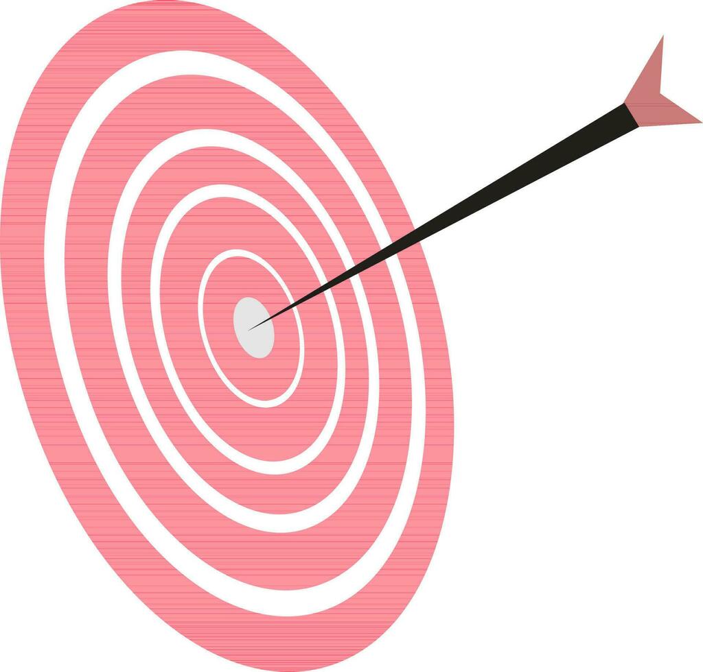 platt illustration av mål med pil. vektor