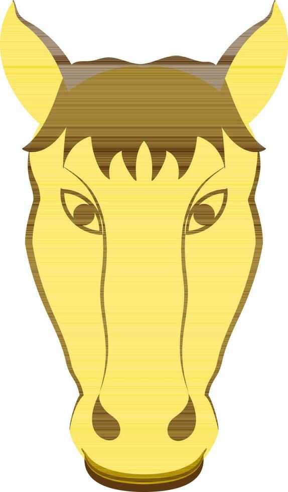 häst huvud ikon för kinesisk zodiaken i illustration. vektor