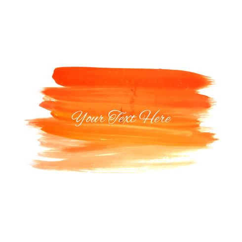 Orange akvarell streck på vit bakgrund illustration vektor