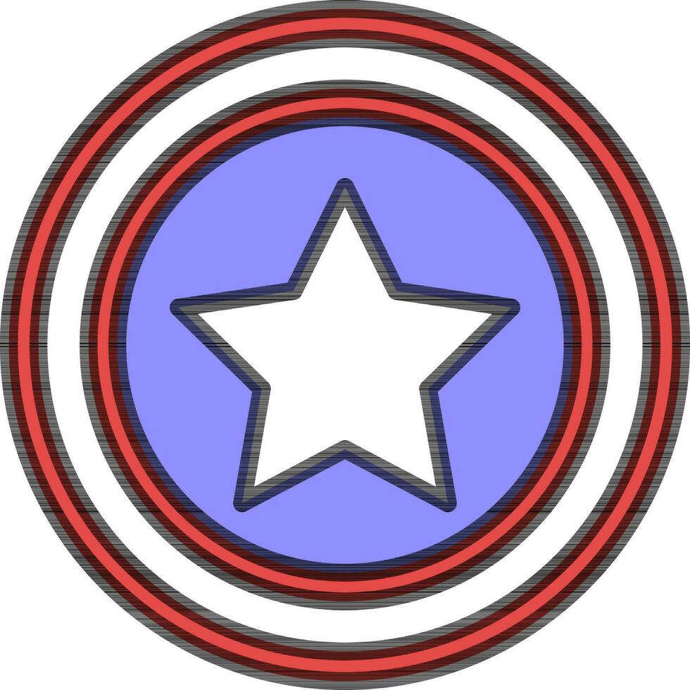 Kapitän Amerika Zeichen oder Schild Symbol im eben Stil. vektor