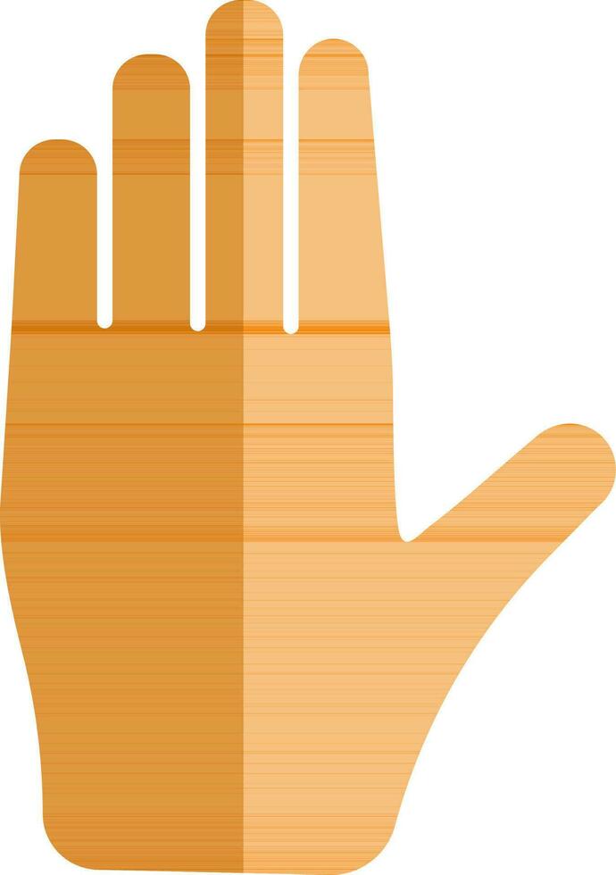 Orange Hand oben auf Weiß Hintergrund. vektor