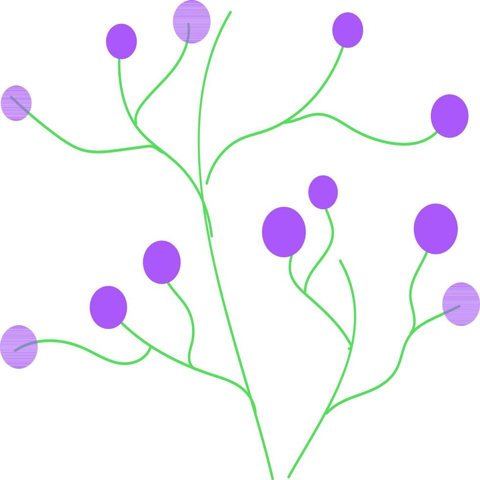 illustration av lila och grön växt. vektor