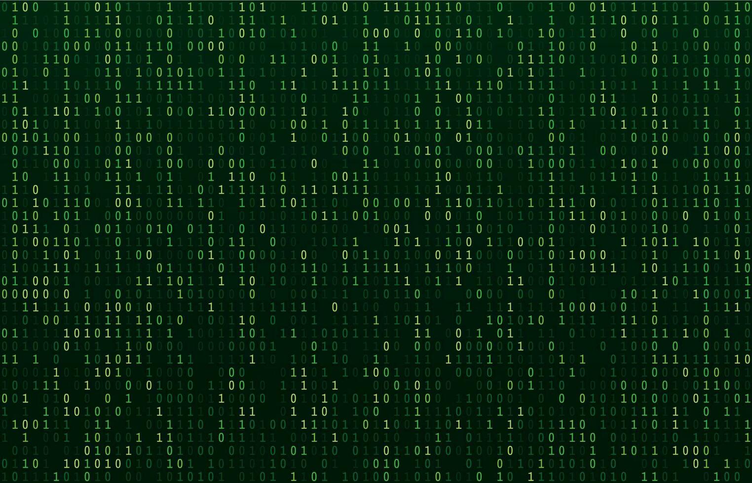 Matrix Code Strom. Grün Daten Codes Bildschirm, binär Zahlen fließen und Computer Verschlüsselung Reihe Bildschirme abstrakt Vektor Hintergrund