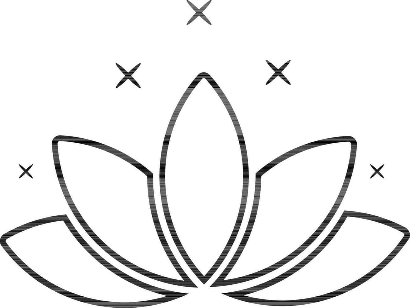 eben Symbol von Lotus zum Spa oder Yoga Symbol. vektor