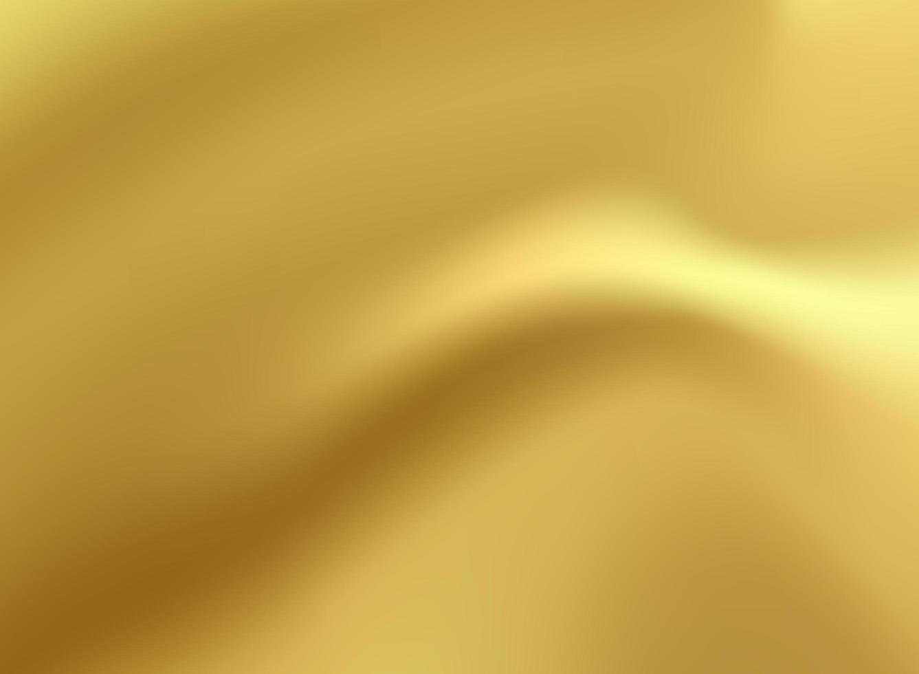 Gold Satin und Seidenstoff Stoff falten Hintergrund und Textur. vektor