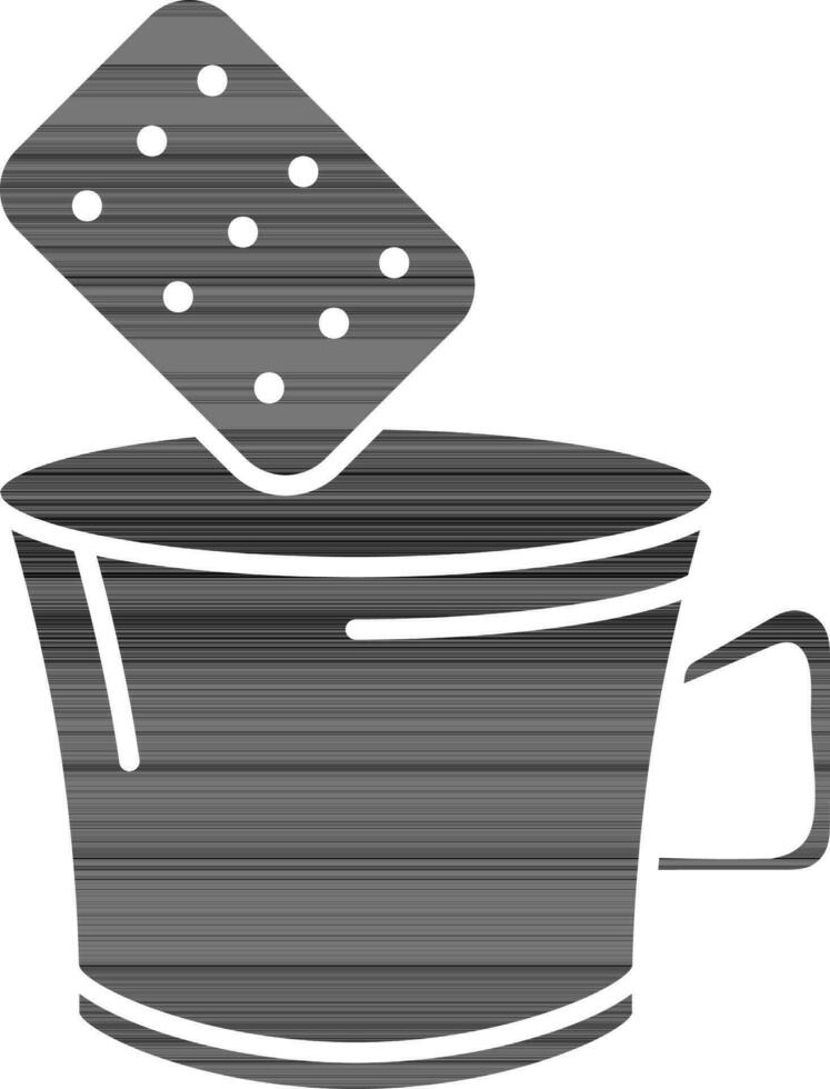 kex med te eller cprocent offee kopp glyf ikon. vektor