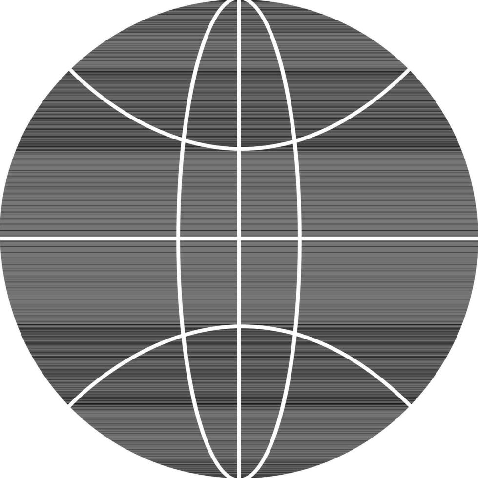 schwarz und Weiß Erde Globus im eben Stil. vektor