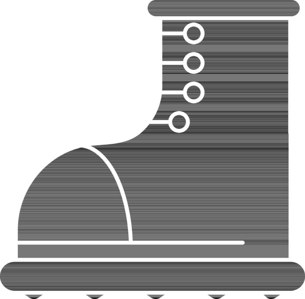 glyf skridskoåkning sko ikon i platt stil. vektor