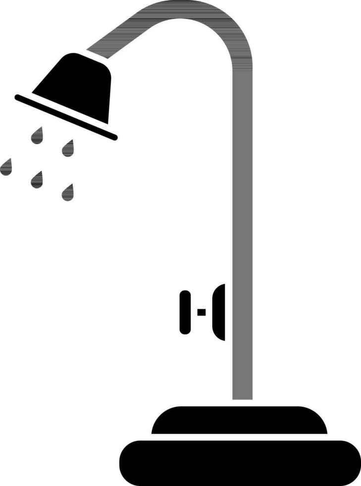 dusch ikon eller symbol i svart och vit Färg. vektor