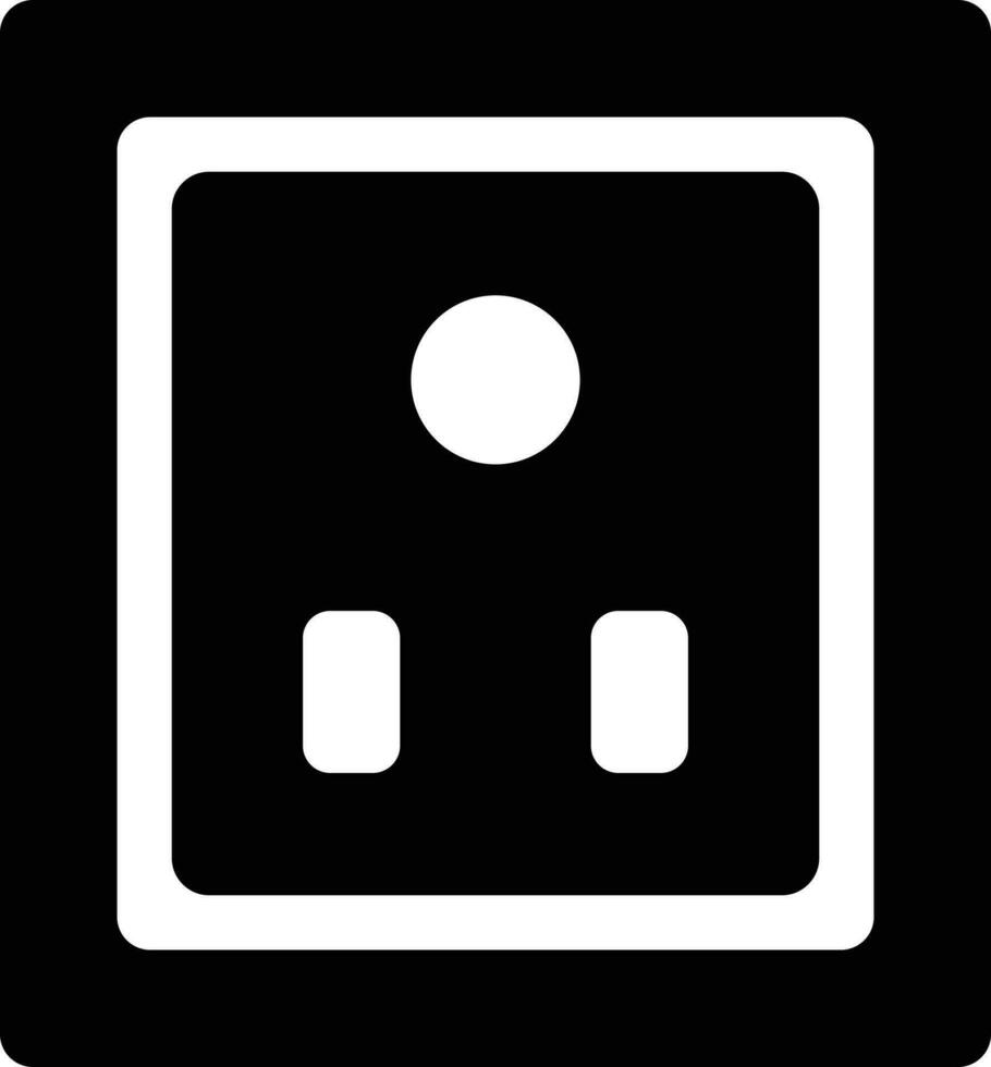 isolerat ikon av uttag i svart och vit Färg. vektor