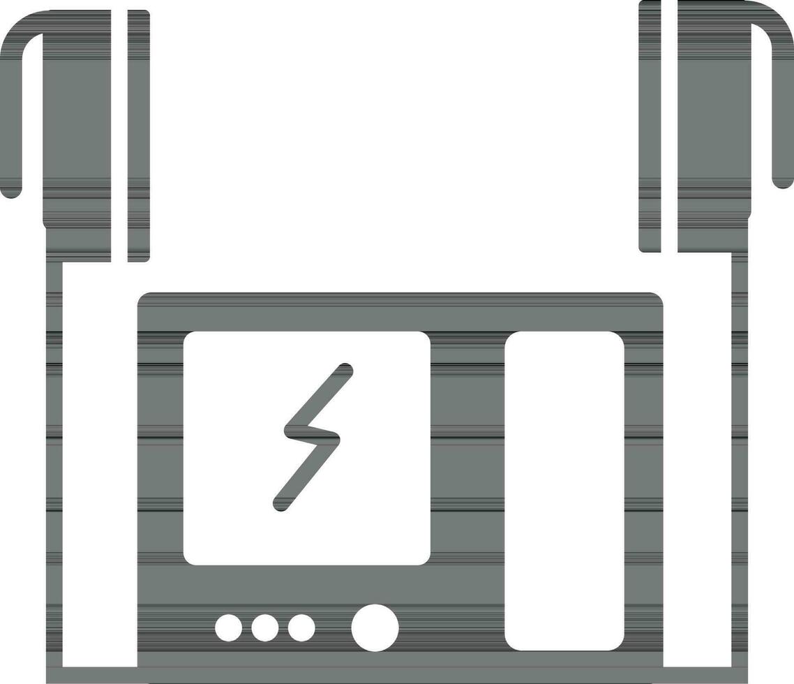 Illustration von Defibrillator zum Notfall Konzept. vektor