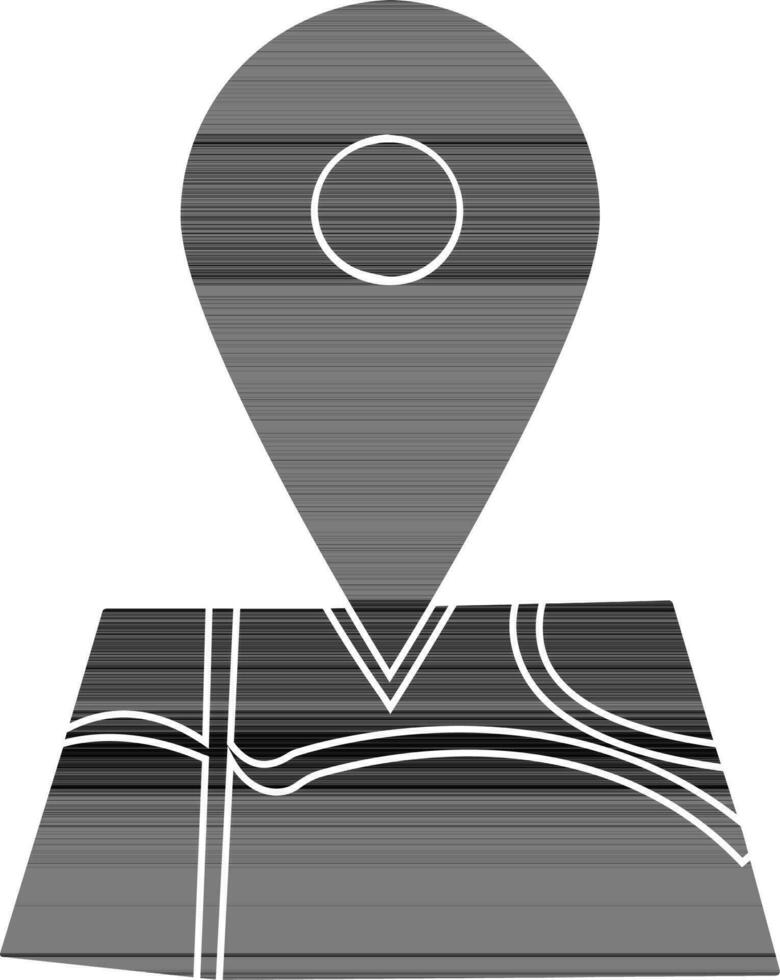 Karte Zeiger im schwarz und Weiß Farbe. vektor