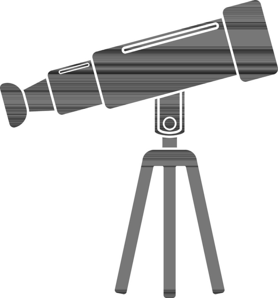 Teleskop im schwarz Farbe. vektor