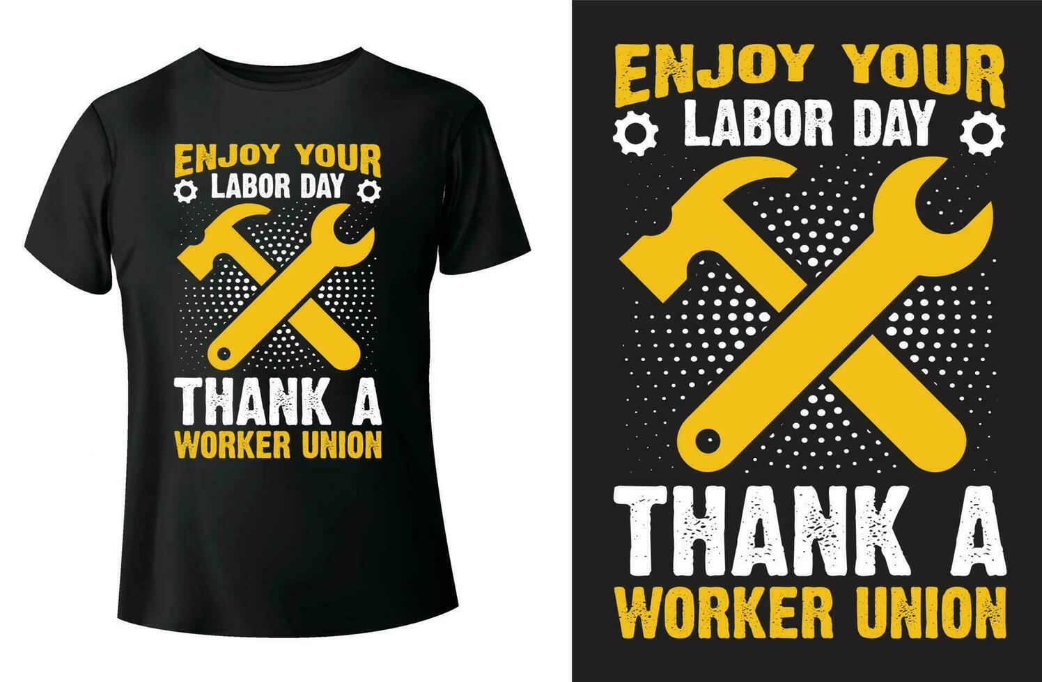 genießen Ihre Arbeit Tag danken ein Arbeiter Union, Arbeit Tag t Hemd Design und Vektorvorlage vektor