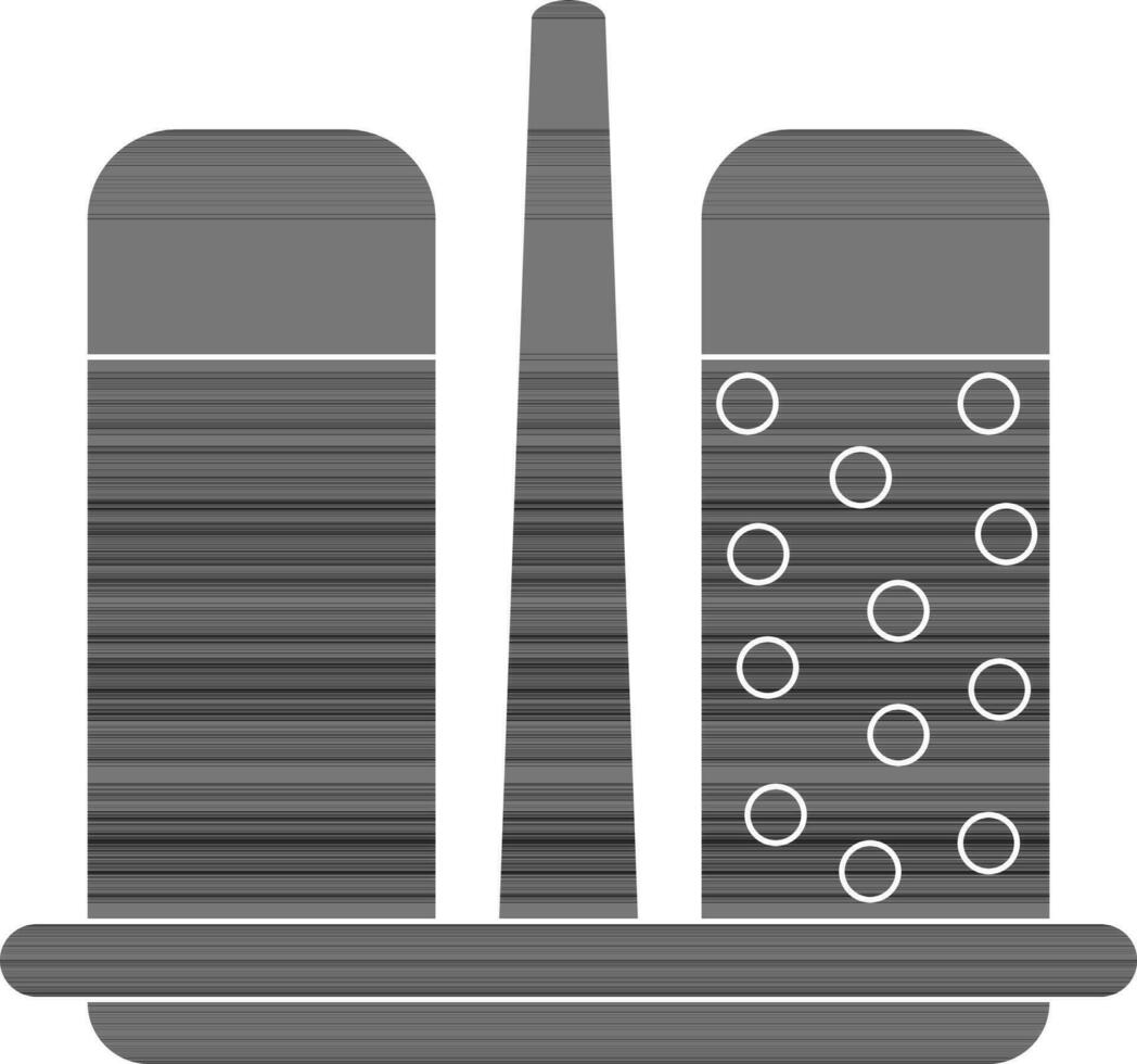 schwarz und Weiß Salz- Shaker Satz. vektor