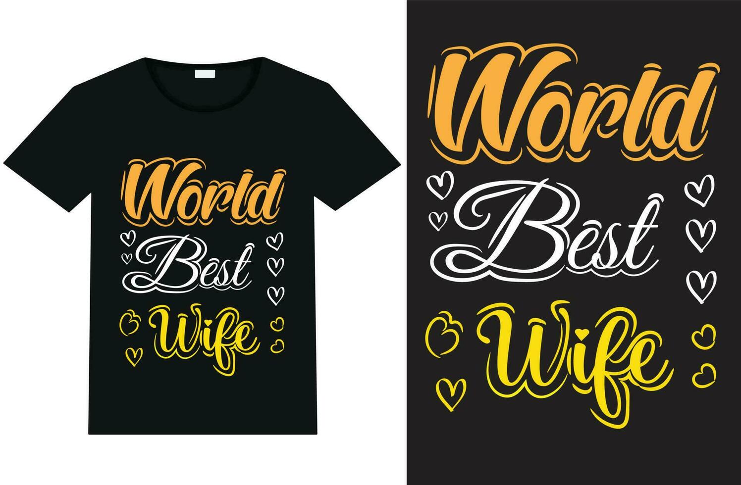 Welt Beste Ehefrau Typografie T-Shirt Design vektor