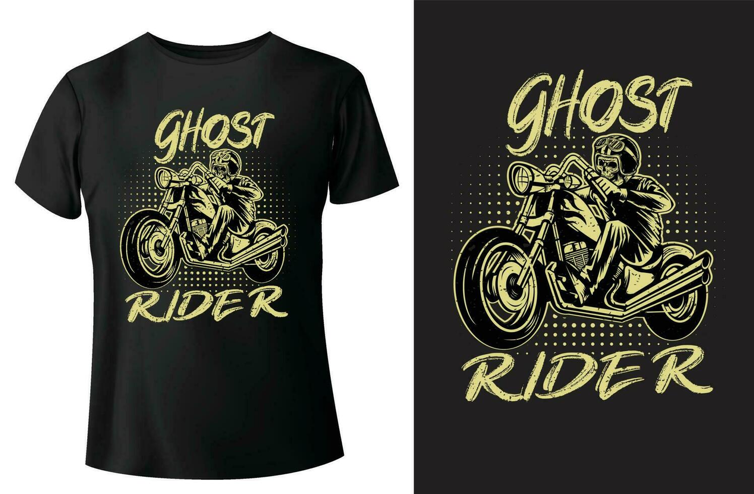 Geist Fahrer T-Shirt Design und Vektorvorlage vektor