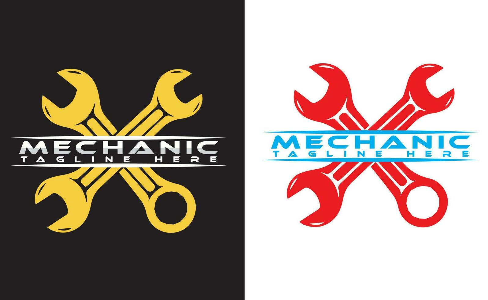 Mechaniker Logo Design, Mechaniker Geschäft Logo und Vektor Vorlage